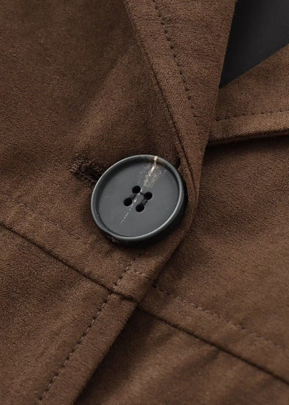Veste Suédine Rétro Courte